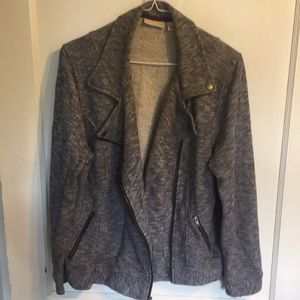 Dress barn sz L cozy zip up sweatshirt material